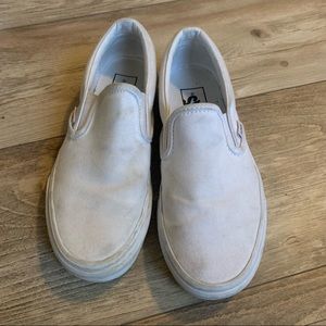 White Slip On Vans